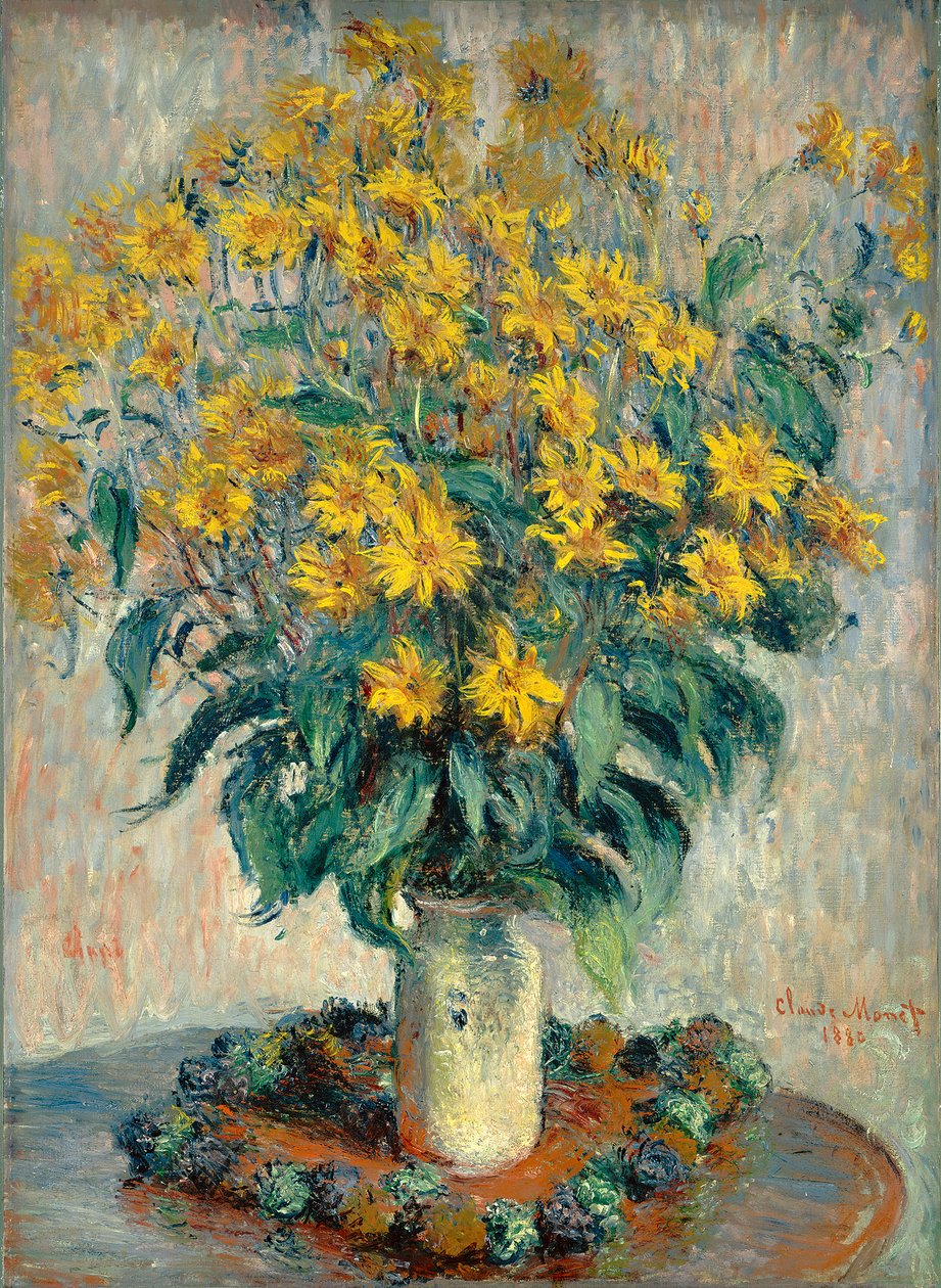 Květy jeruzalémského artyčoku, 1880 od Claude Monet