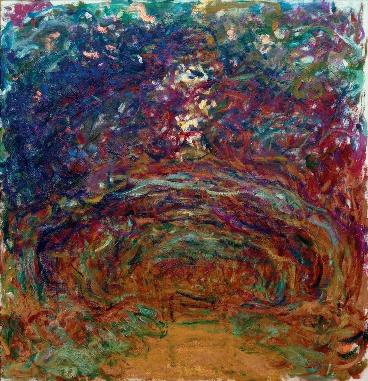 Allée des Rosiers (Die Rosenallee) od Claude Monet