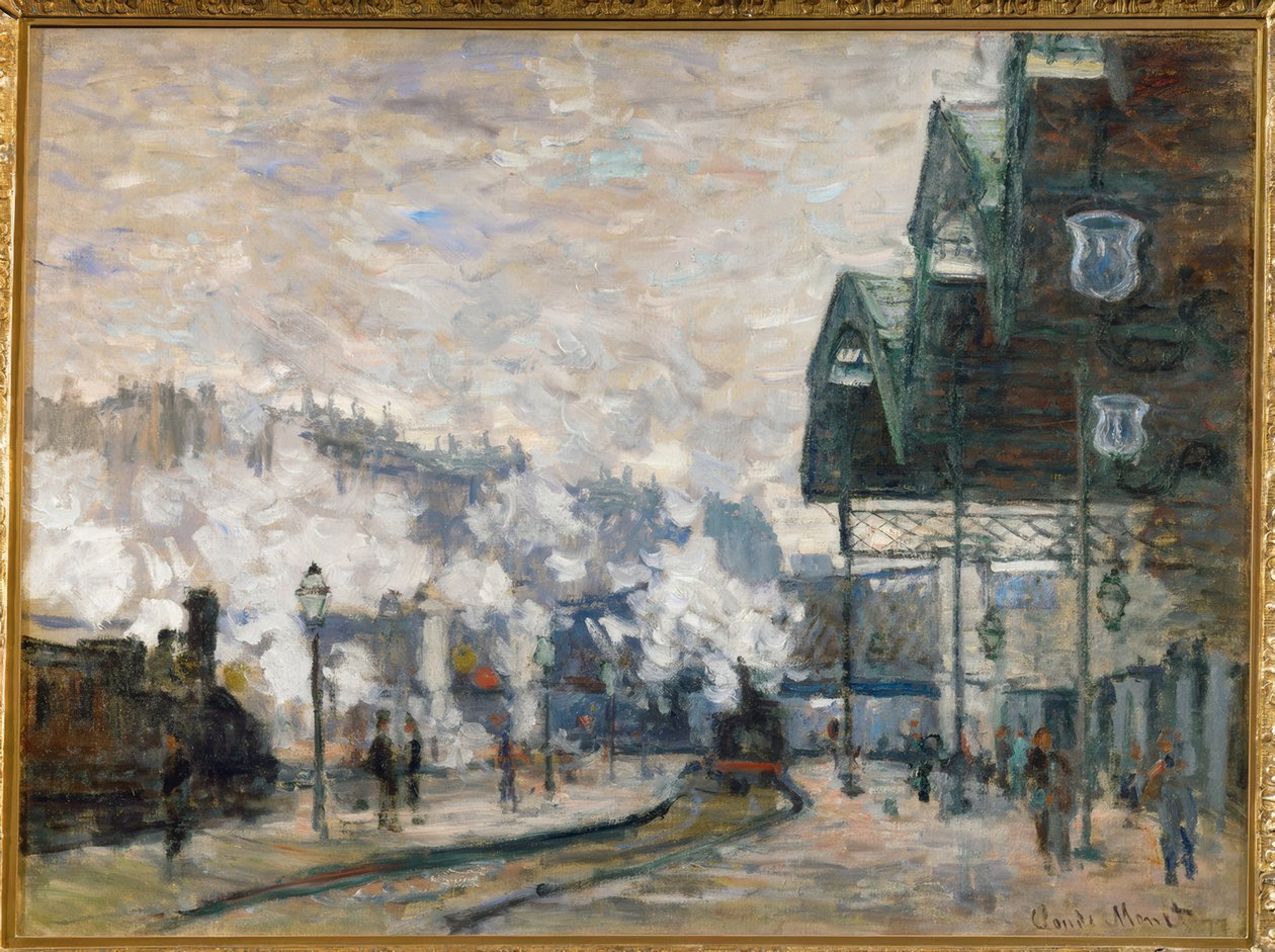 Gare Saint-Lazare, vnější pohled od Claude Monet