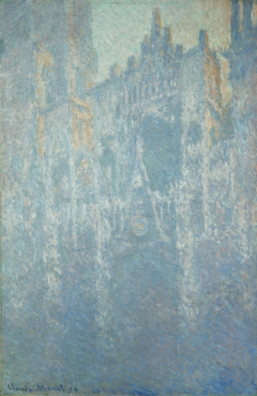 Rouenská katedrála, portál, ranní mlha od Claude Monet