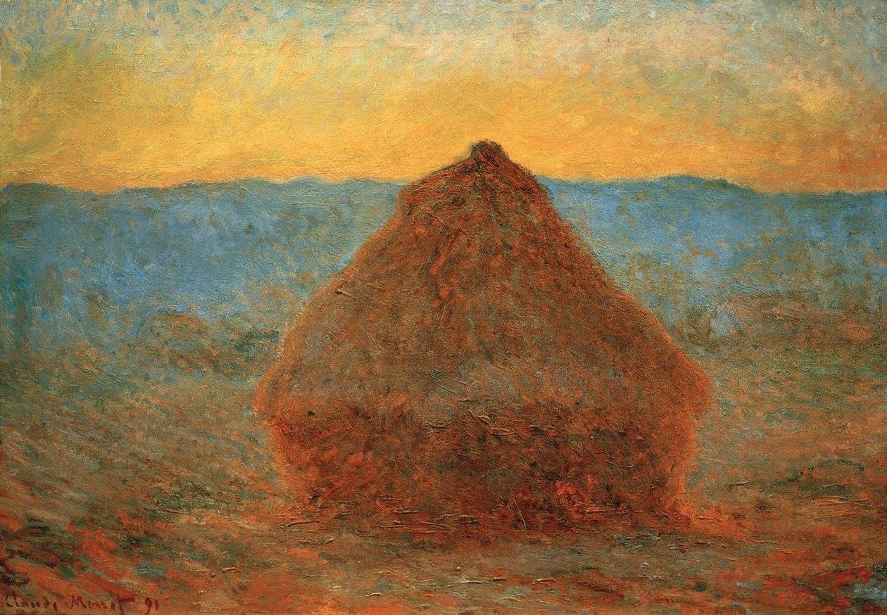 La meule, environs de Giverny (Kopka sena, okolí od Claude Monet