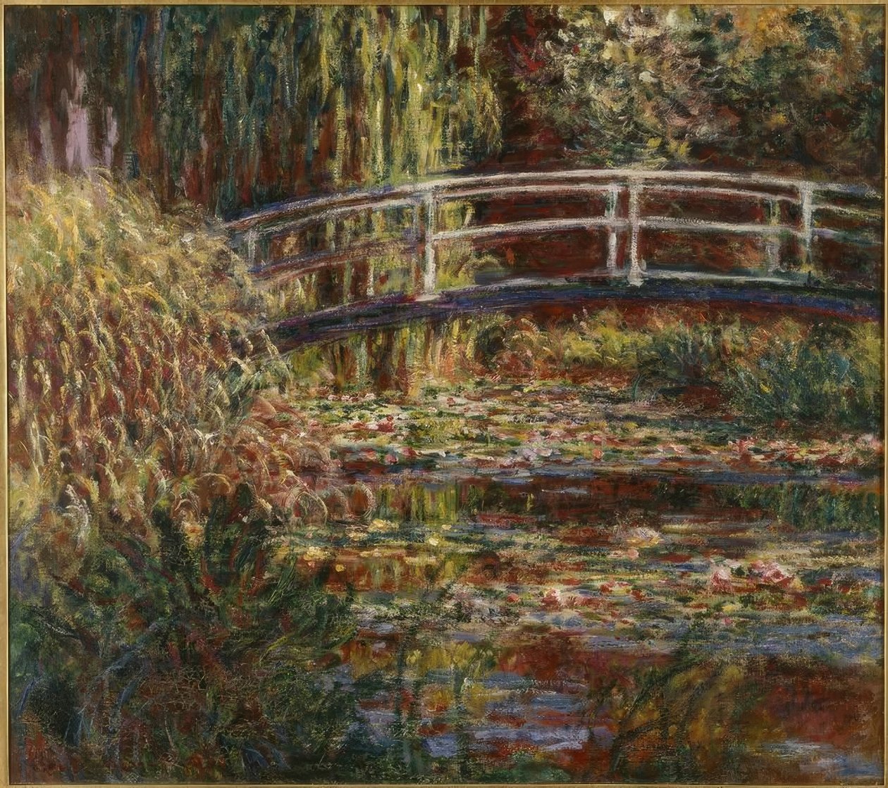 Leknínové jezírko, růžová harmonie od Claude Monet