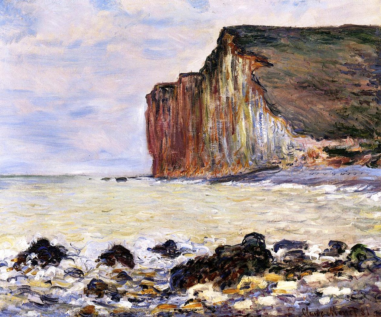 Les Petites Dalles, Pourville, 1881 od Claude Monet