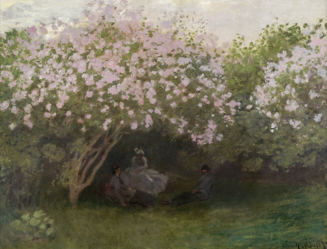 Šeříky, šedé počasí, 1872 od Claude Monet