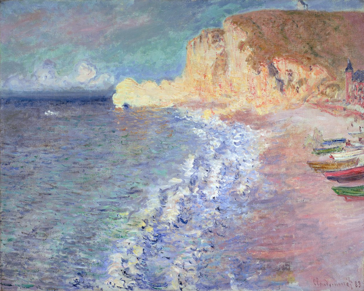 Ráno v Etretatu, 1883 od Claude Monet