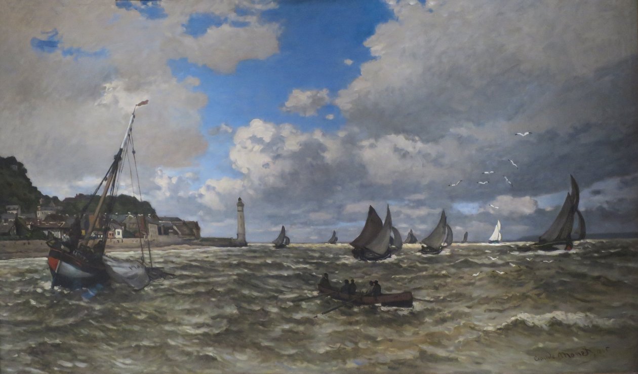 Ústa Seiny, Honfleur od Clauda Moneta, 1865, olej na plátně, Muzeum Nortona Simona od Claude Monet