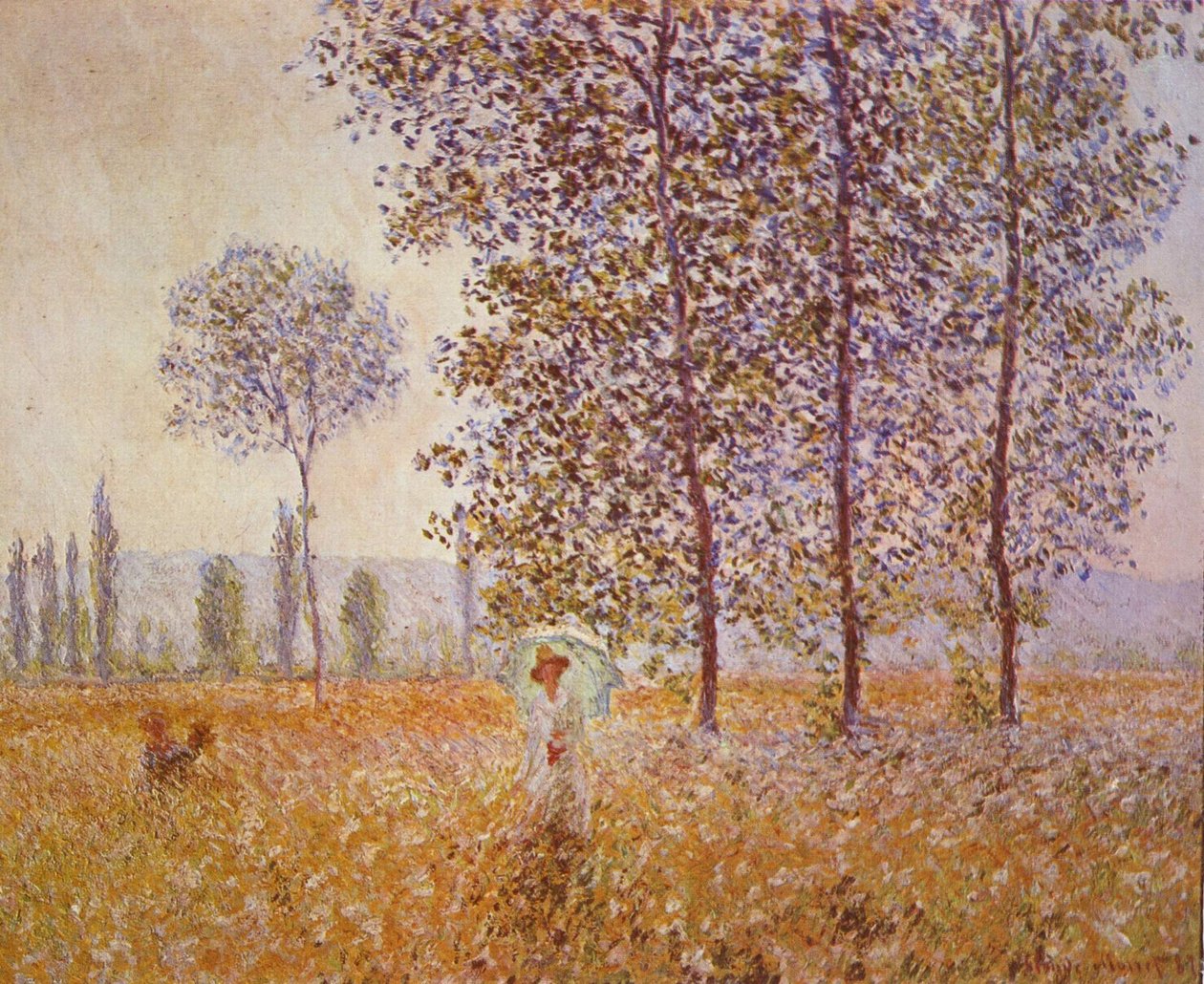 Topoly na slunci od Claude Monet