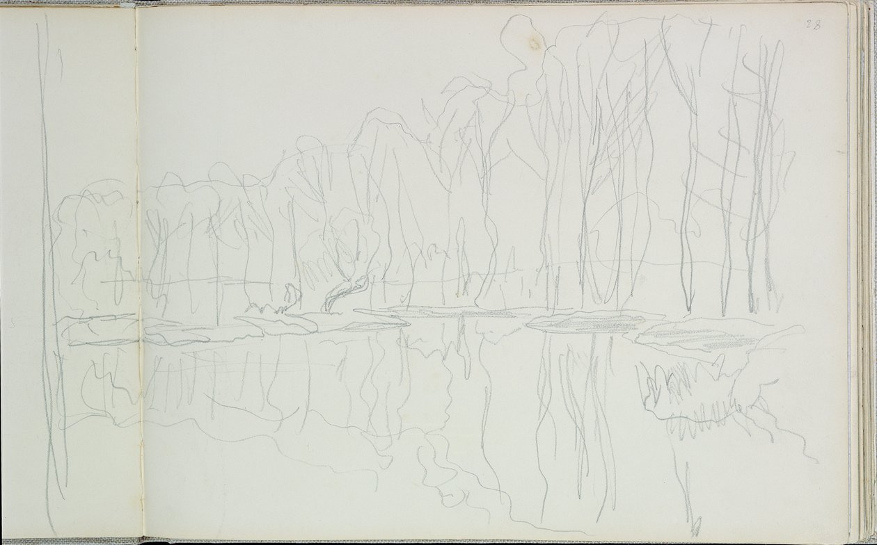 Topoly na řece Epte od Claude Monet
