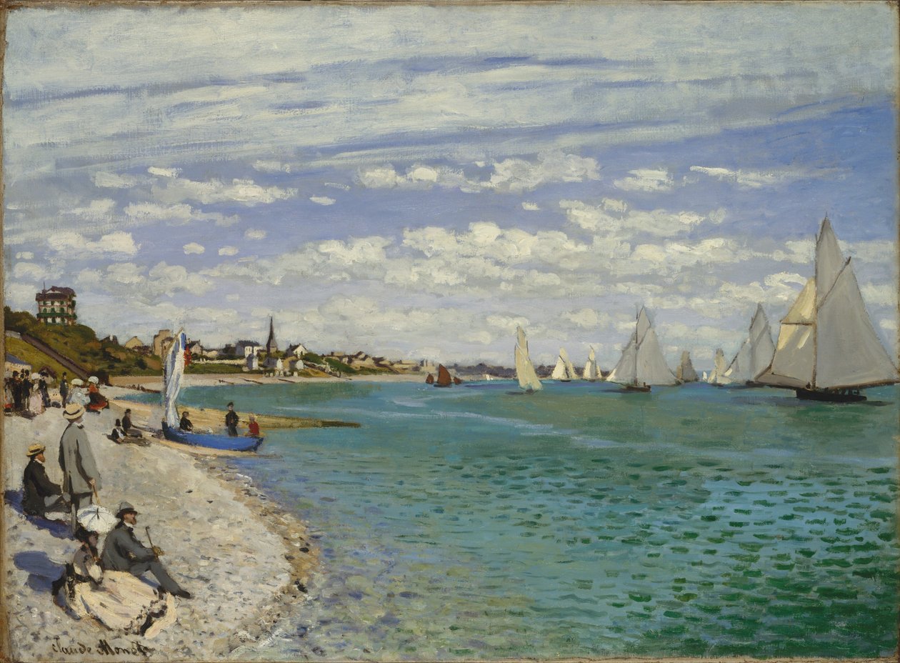 Regatta ve společnosti Sainte-Adresse od Claude Monet