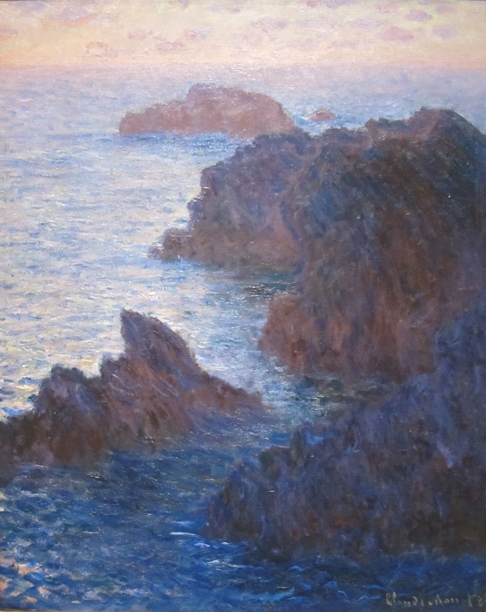 Skály v Belle-ile, Port-domois od Claude Monet
