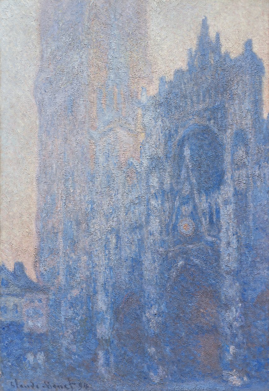 Fasáda katedrály v Rouen a prohlídka dAlbane (ranní efekt) od Claude Monet