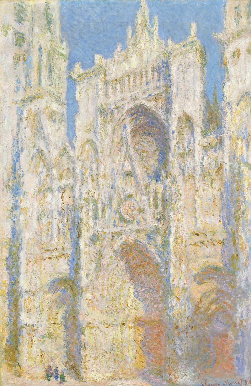 Katedrála v Rouenu, západní fasáda, sluneční světlo od Claude Monet