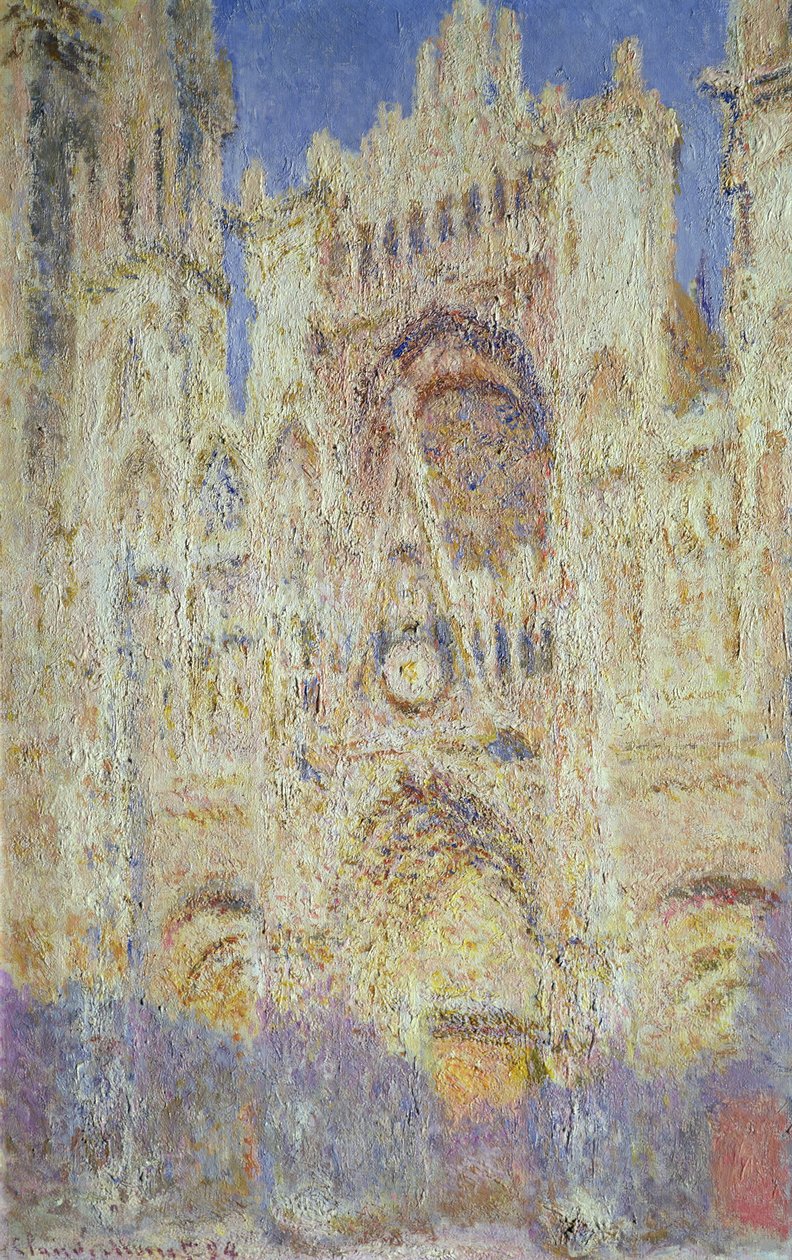 Rouenská katedrála při západu slunce, 1894 od Claude Monet