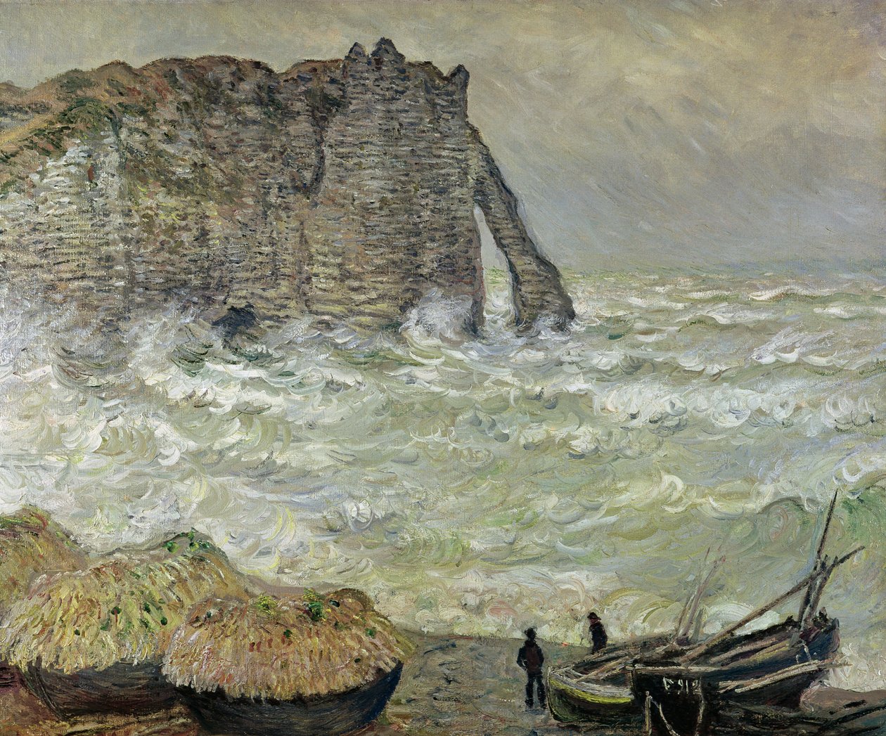 Rozbouřené moře v Etretat, 1883 od Claude Monet