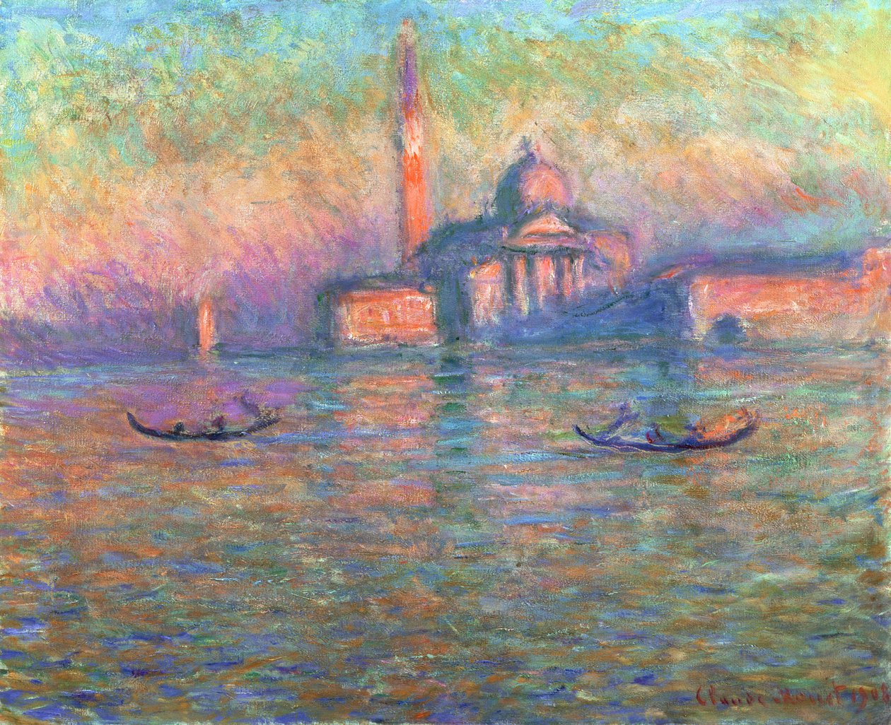 San Giorgio Maggiore, Benátky, 1908 od Claude Monet