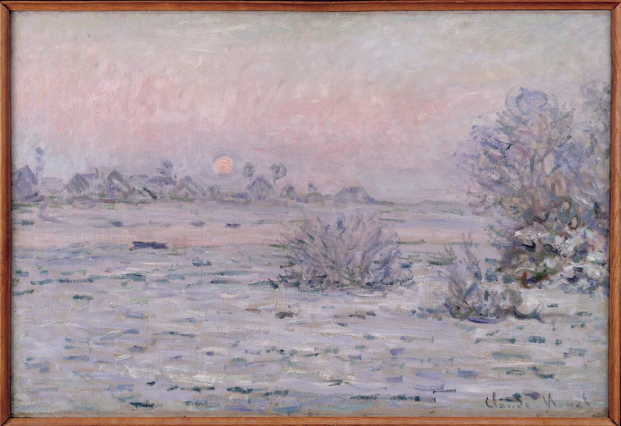 Zasněžená krajina za soumraku, 1879-80 od Claude Monet