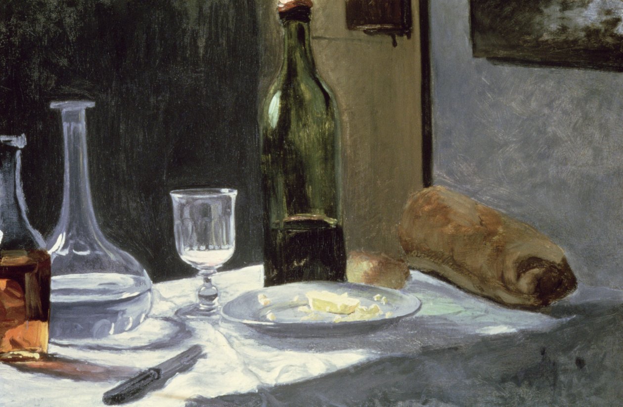 Zátiší s lahvemi, 1859 od Claude Monet