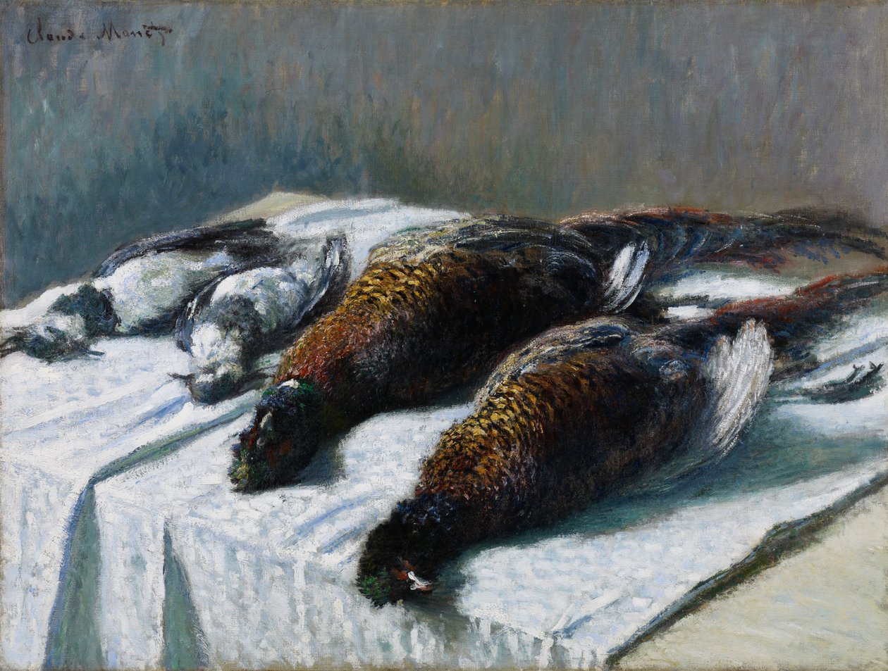 Zátiší s bažanty a kulíky, 1879 od Claude Monet