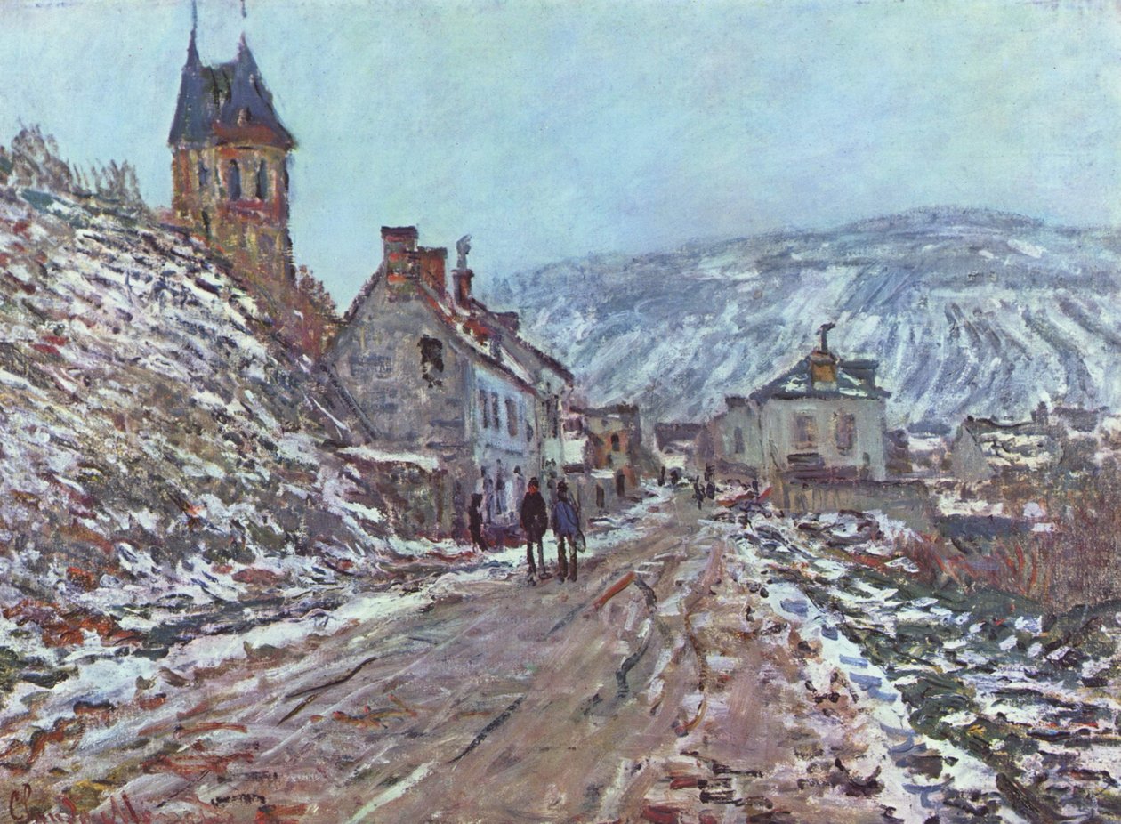 Cesta do Vétheuil v zimě od Claude Monet