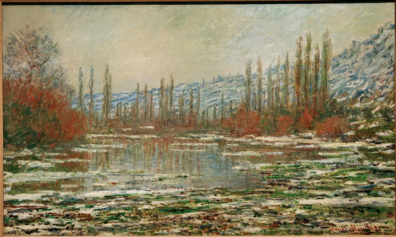 Tauwetter ve Vétheuil od Claude Monet