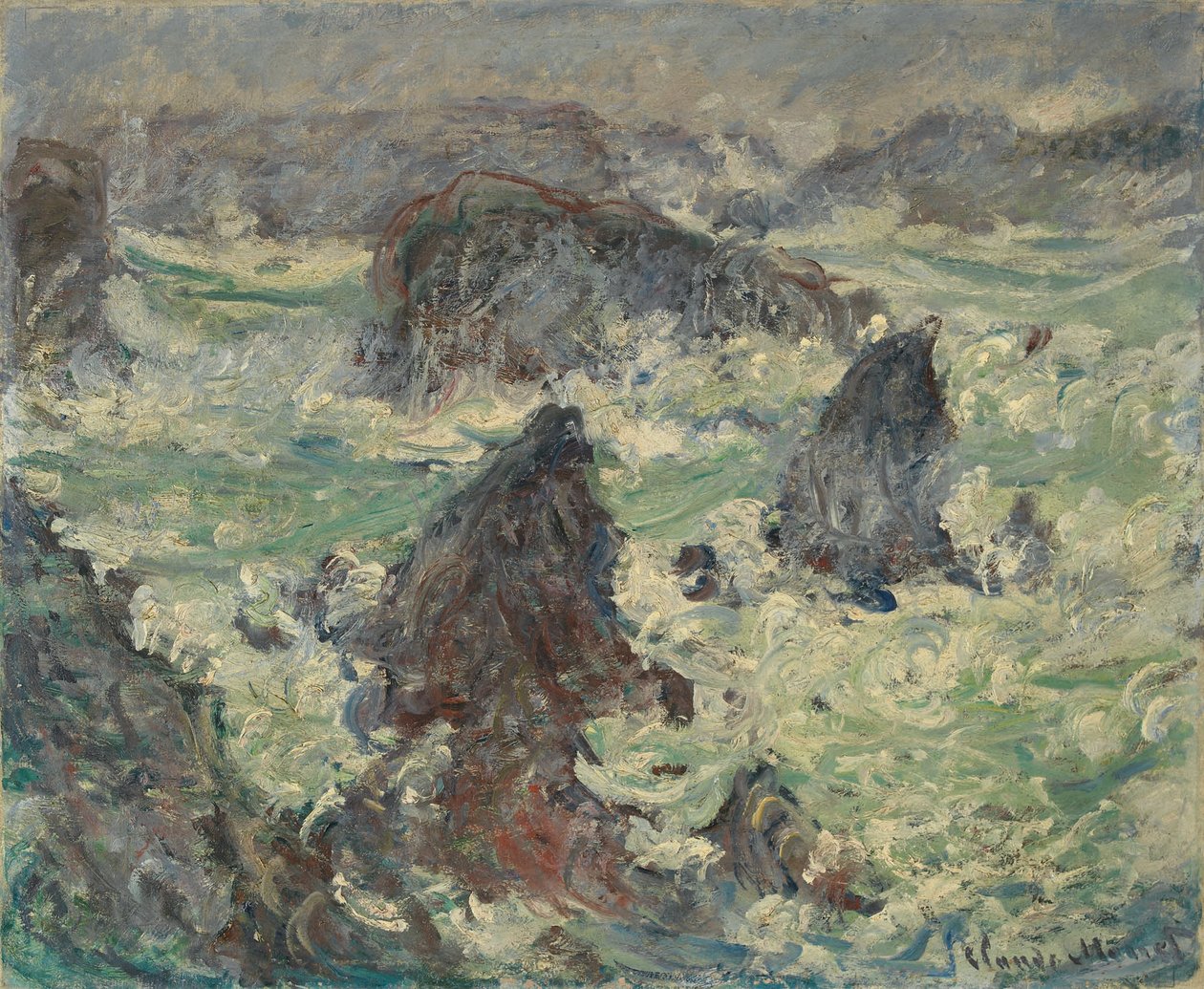 Bouře na Côtes de Belle-Île. od Claude Monet