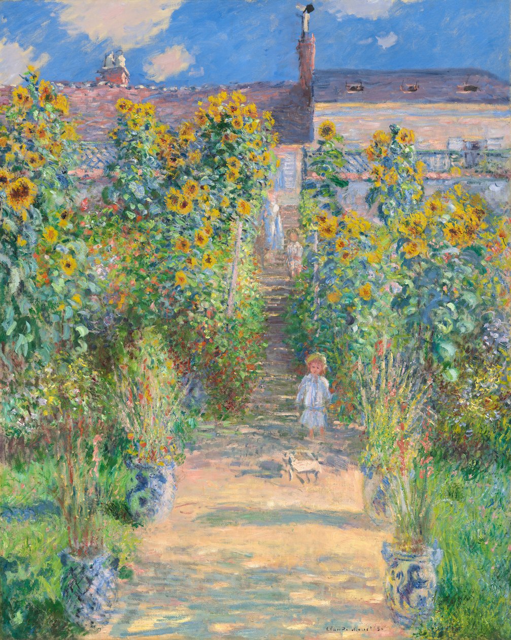 Umělcova zahrada ve Vetheuil, 1880 od Claude Monet