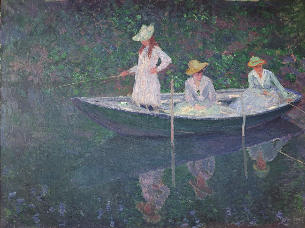 Loď v Giverny, kolem roku 1887 od Claude Monet