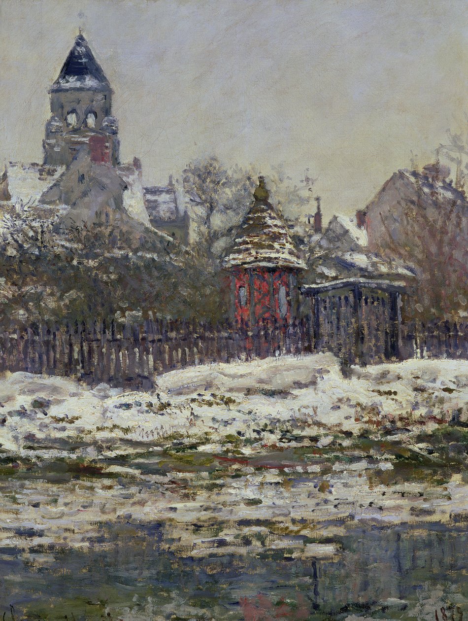 Kostel ve Vetheuil, 1879 od Claude Monet
