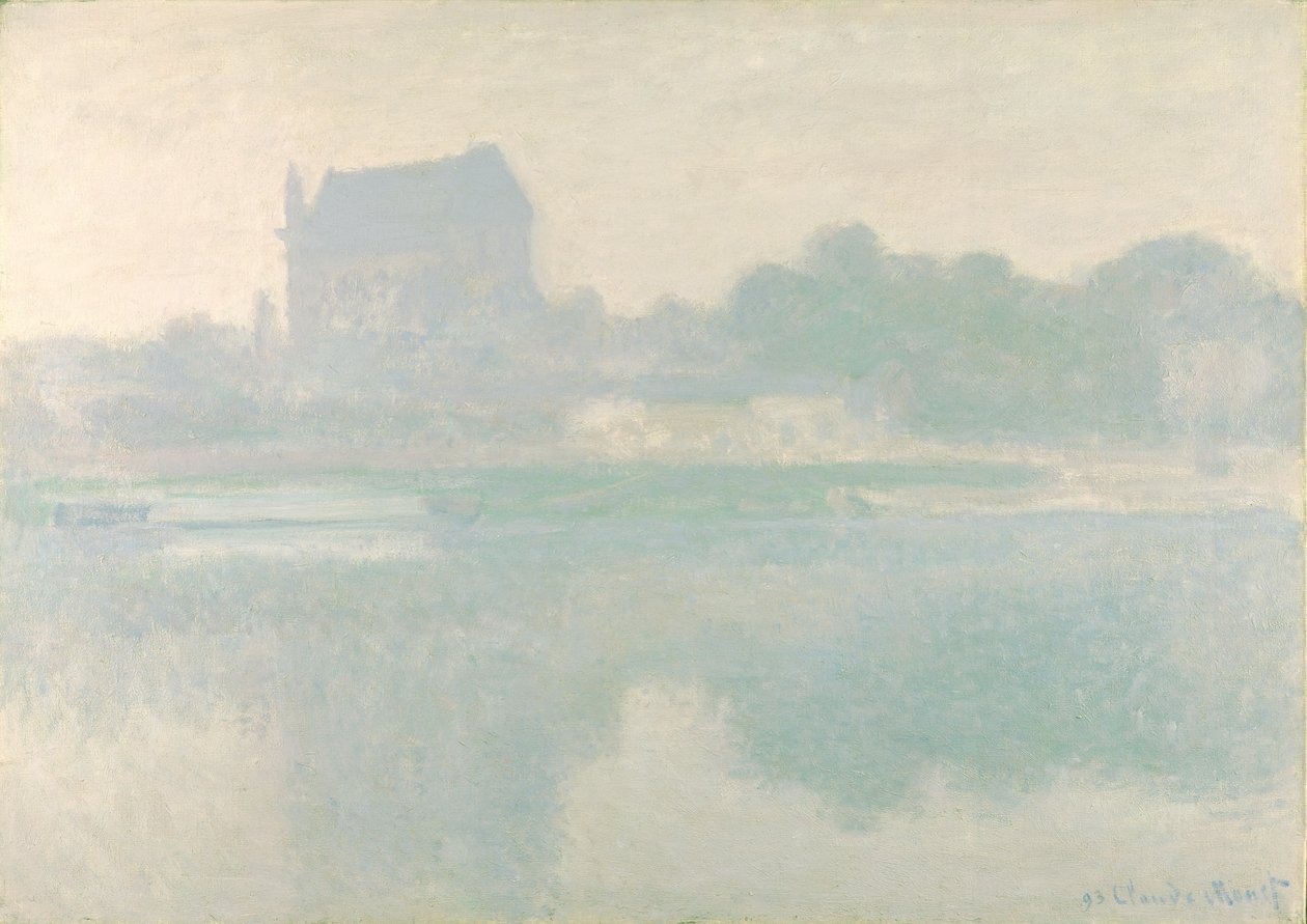 Kostel Vernon, Brouillard, 1894 od Claude Monet