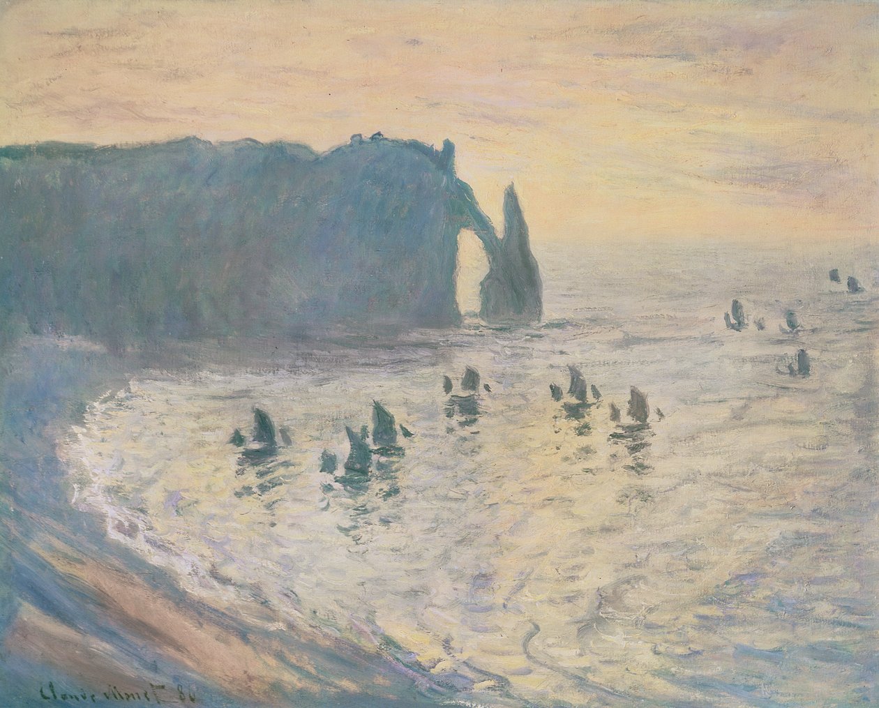 The Cliffs at Etretat, 1886 od Claude Monet