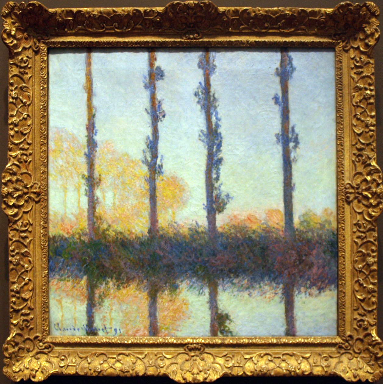 Čtyři stromy od Claude Monet