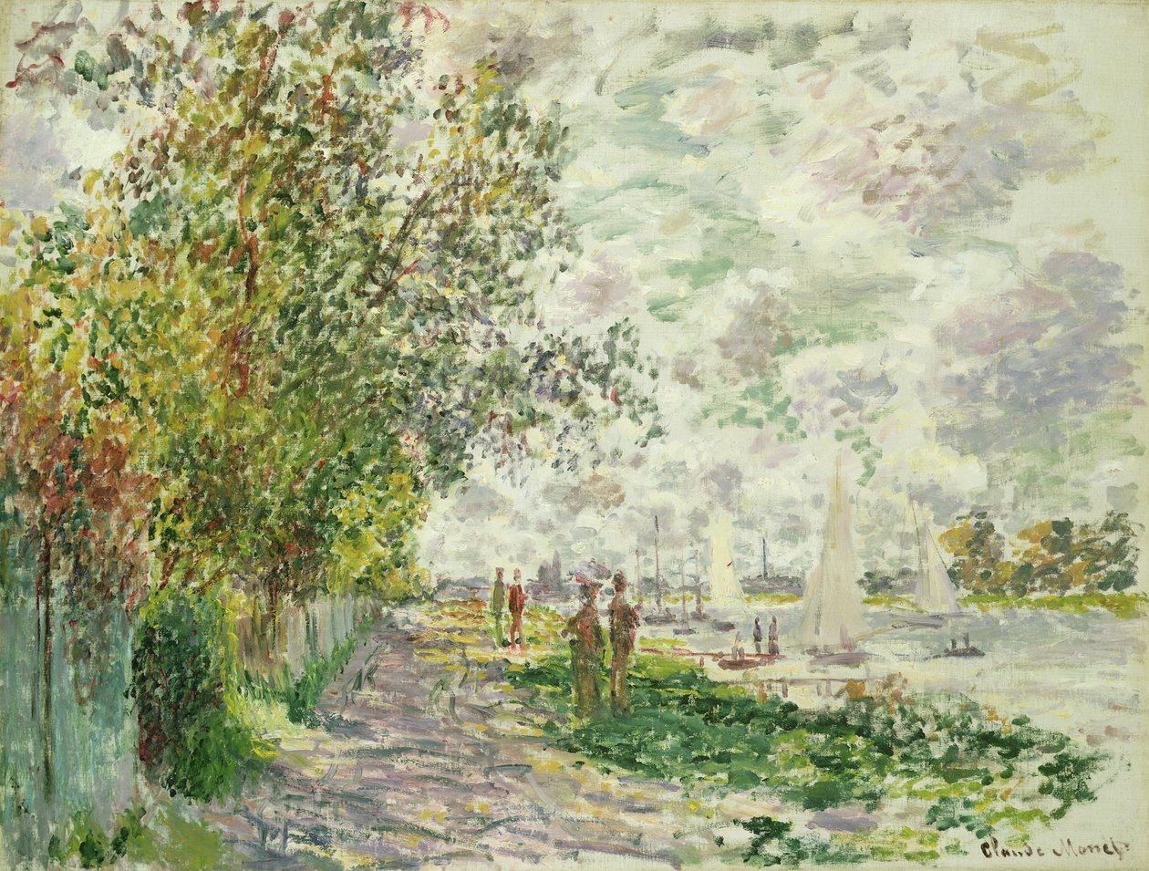 Břeh řeky v Gennevilliers, kolem roku 1875 od Claude Monet