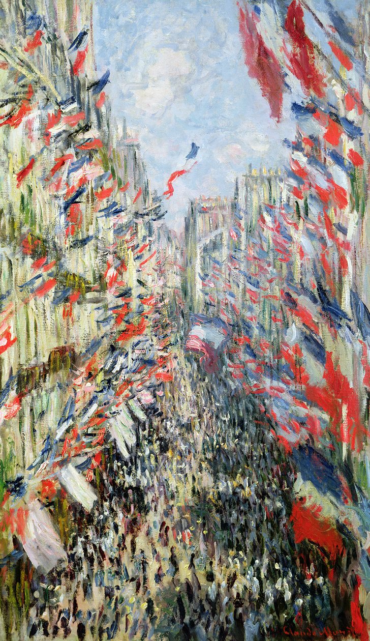 Rue Montorgueil, Paříž, oslava 30. června 1878 od Claude Monet