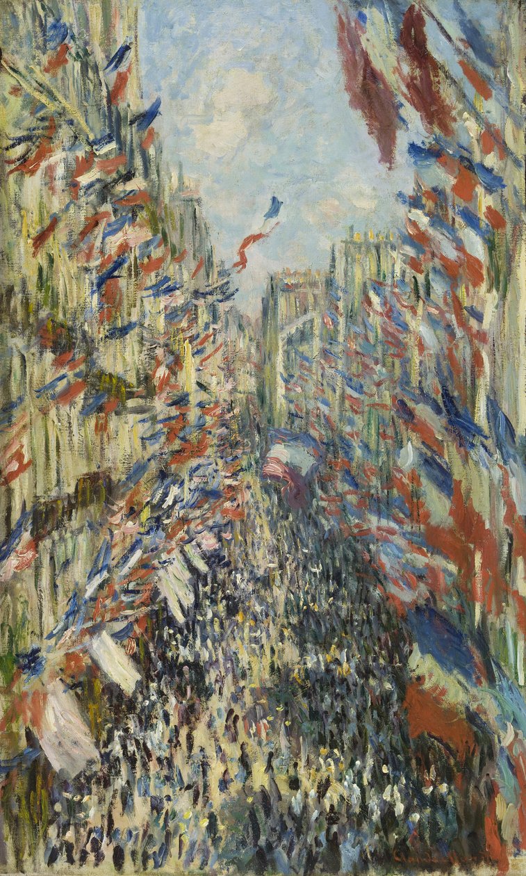 Rue Montorgueil v Paříži od Claude Monet