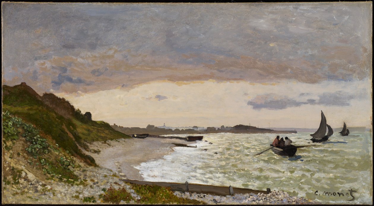 Pobřeží v Sainte-Adresse, 1864 od Claude Monet