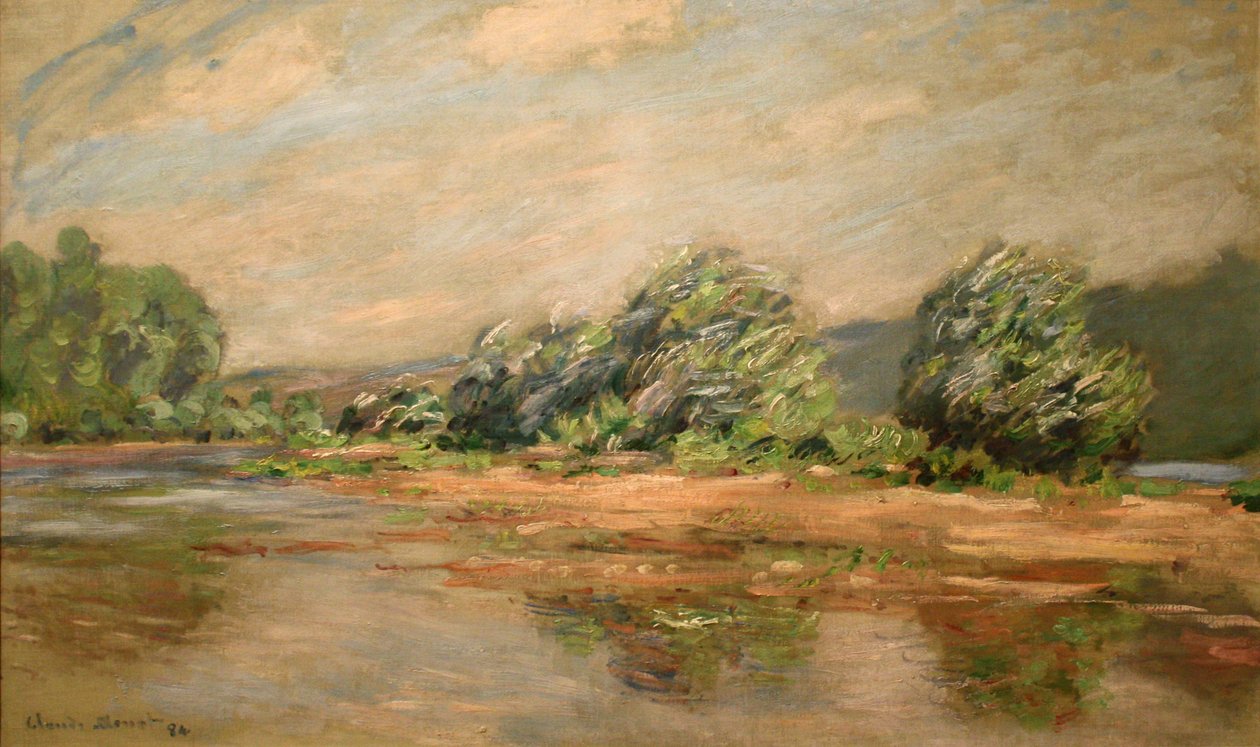 Seina v Port-Villez (Poryv větru) od Claude Monet