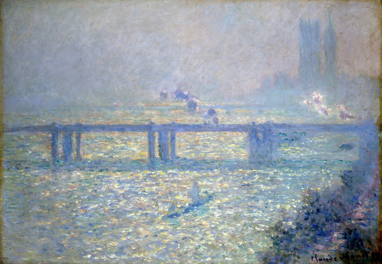 Temže u mostu Charing Cross, Londýn, 1899 od Claude Monet