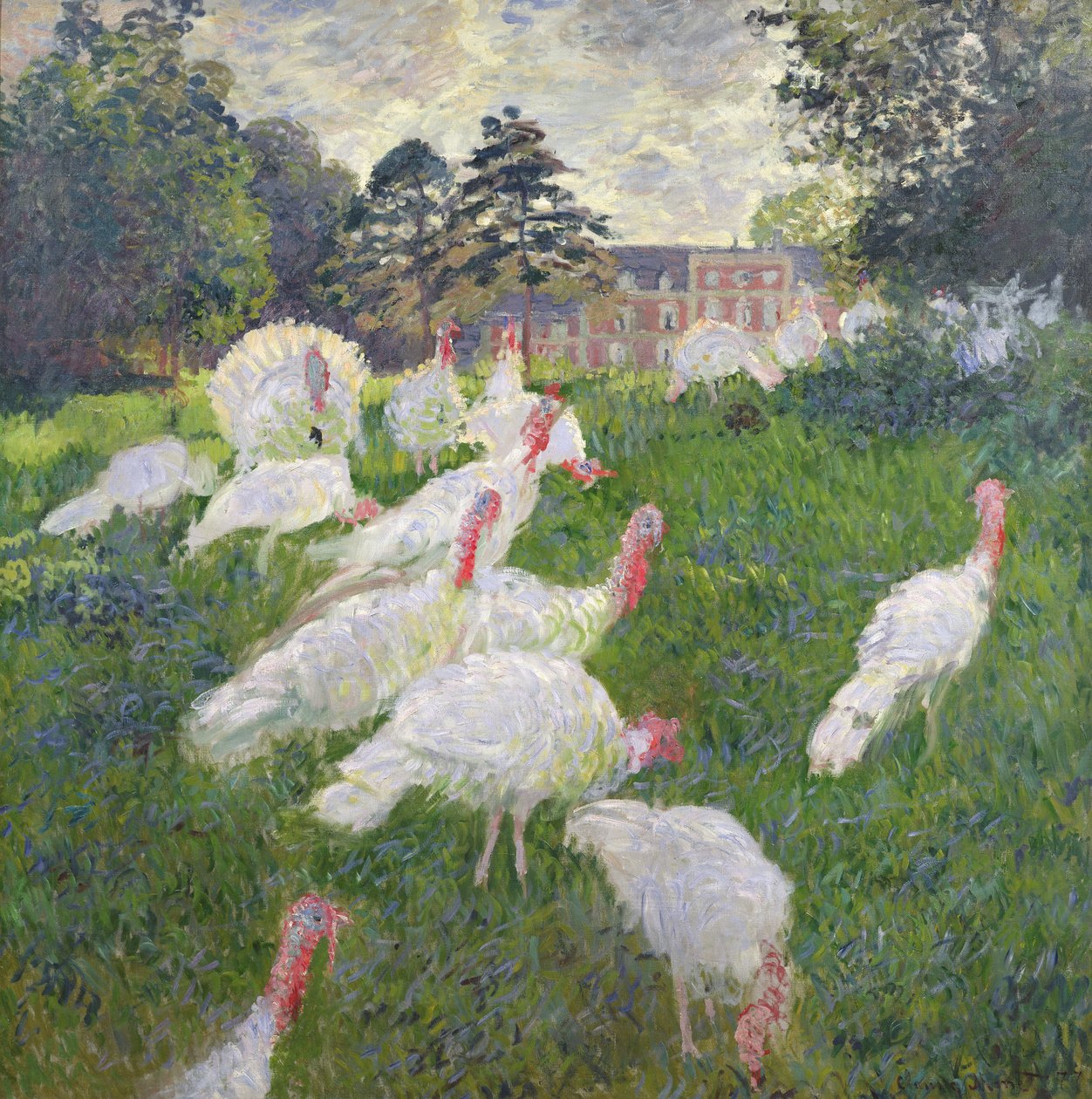 Krůty na zámku v Rottembourgu, Montgeron, 1877 (olej na plátně_ od Claude Monet