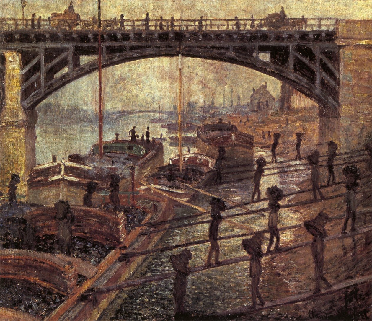 Vykladače uhlí od Claude Monet