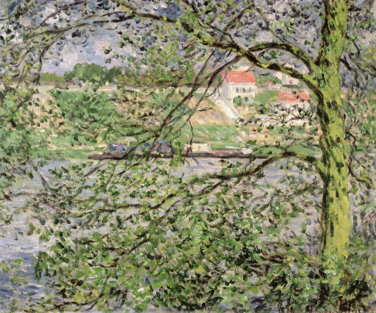 Přes stromy, 1878 od Claude Monet
