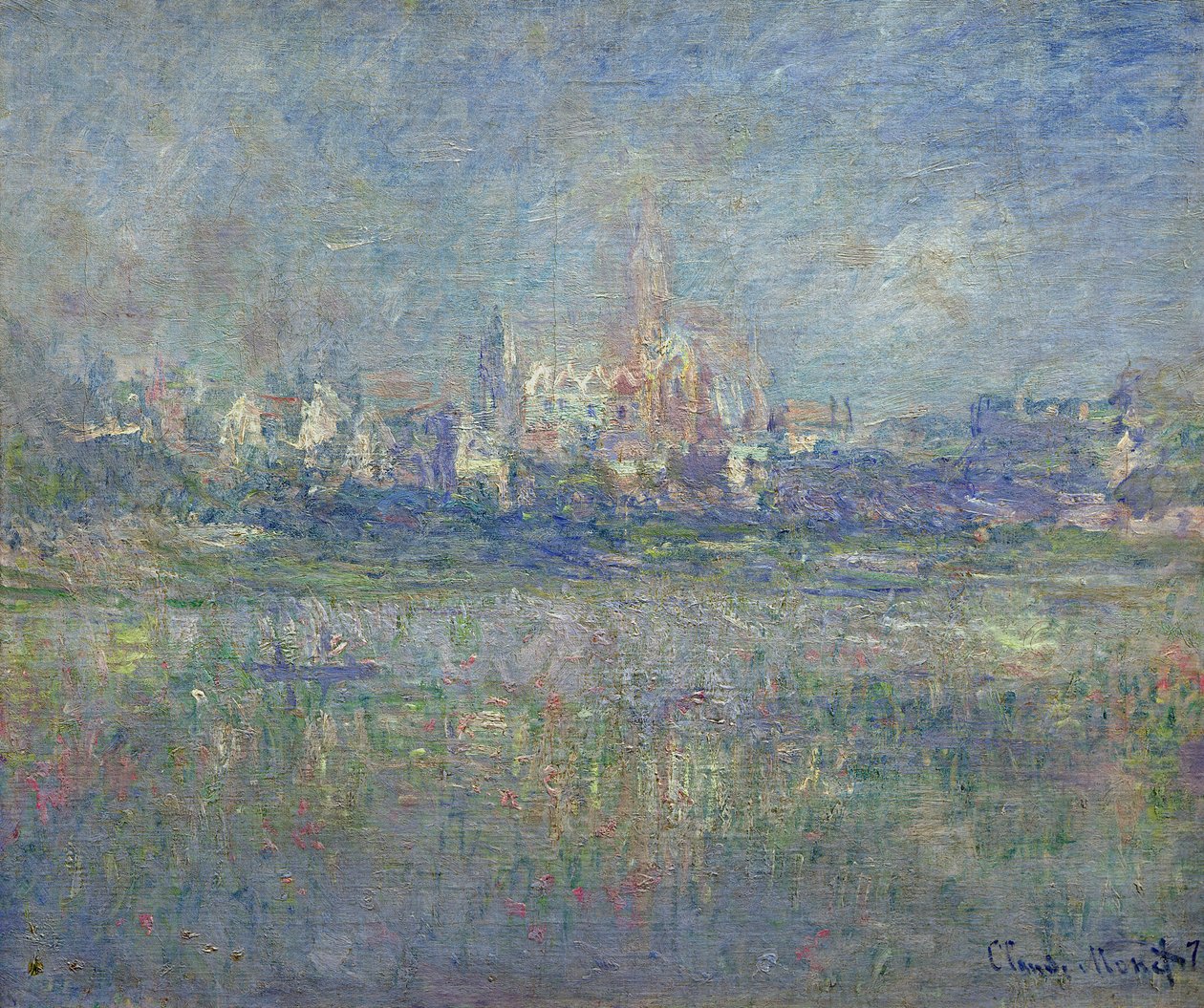 Vetheuil v mlze, 1879 od Claude Monet