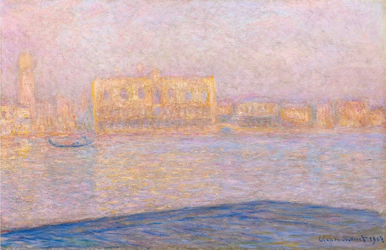 Pohled na palác Doges ze San Giorgio Maggiore od Claude Monet