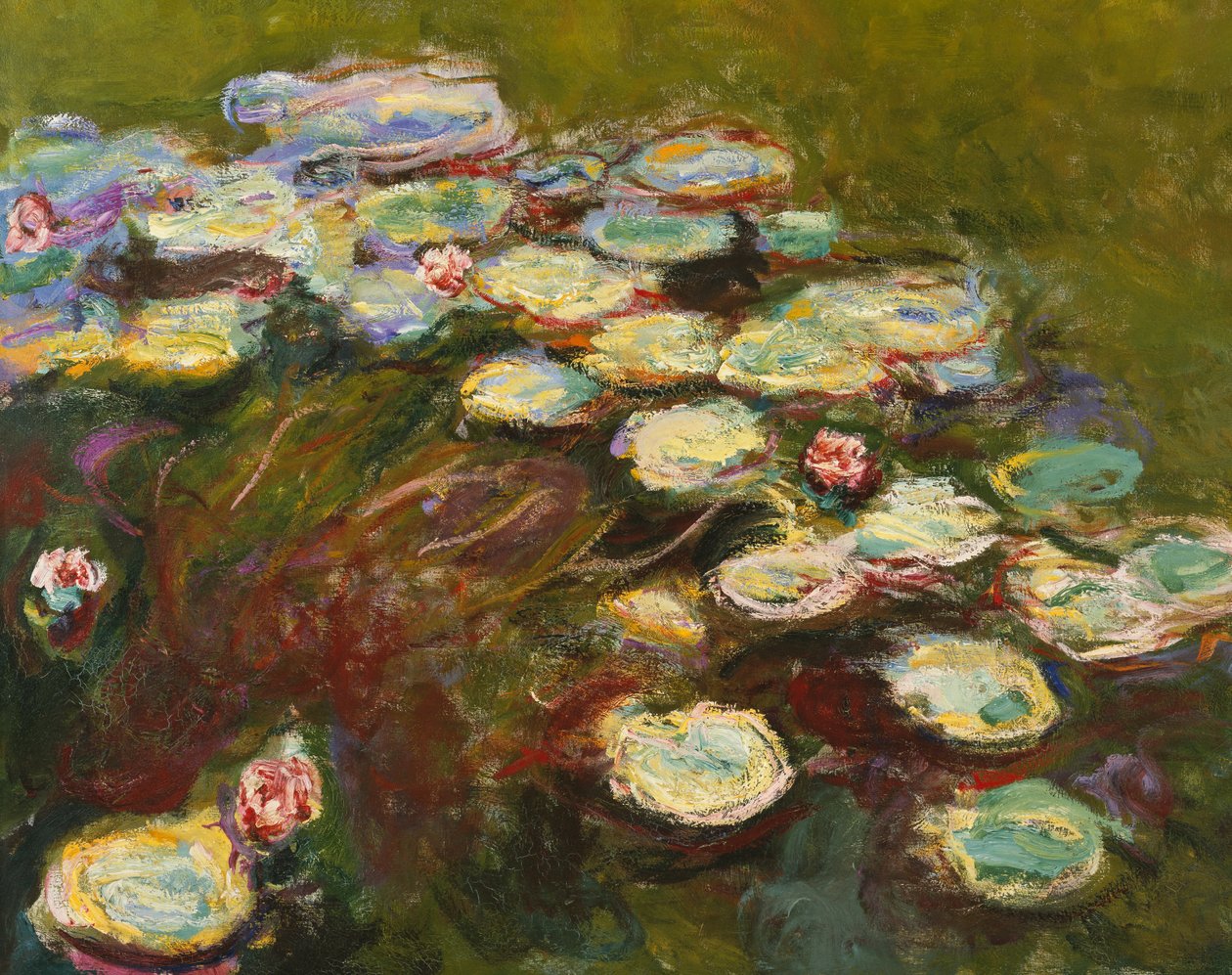 Lekníny, 1914-17 detail 82359 olej na plátně od Claude Monet