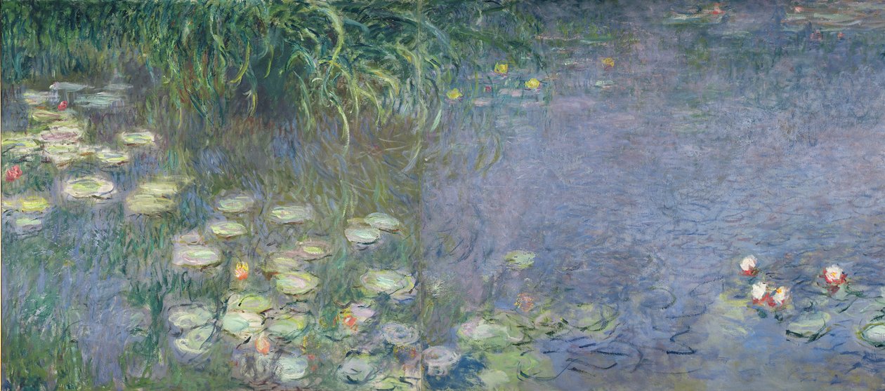 Lekníny: Ráno, 1914-18 (levá část) od Claude Monet