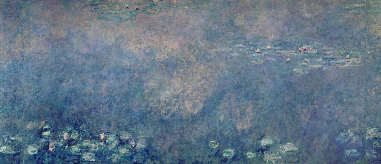 Lekníny: Dvě smuteční vrby, střední levá část, 1914-18 (viz také 75700, 75702-03) od Claude Monet