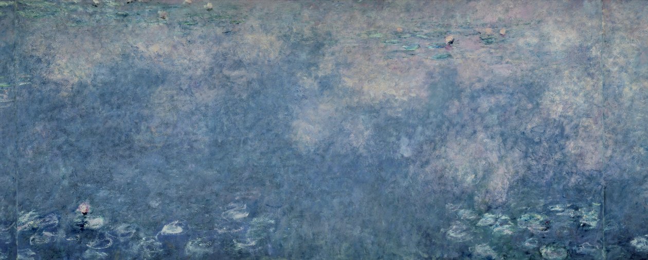 Lekníny: Dvě smuteční vrby, vpravo uprostřed, 1914-18 (viz také 75700-01, 75703) od Claude Monet