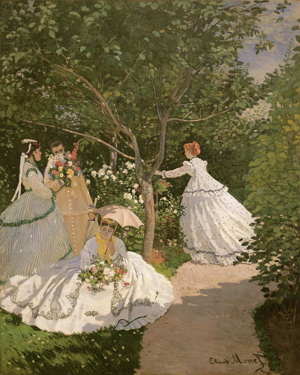 Ženy v zahradě, 1866 od Claude Monet