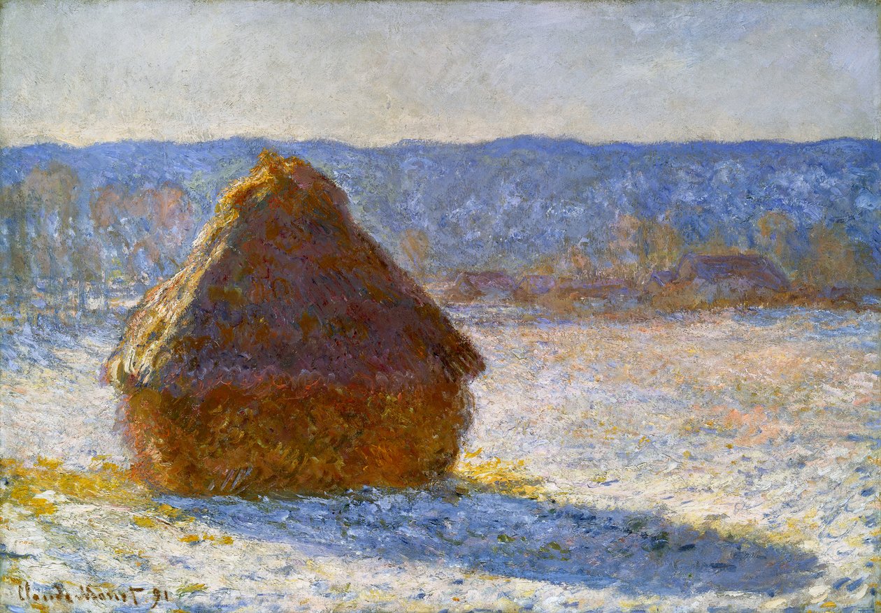 ranní sněhový efekt od Claude Monet