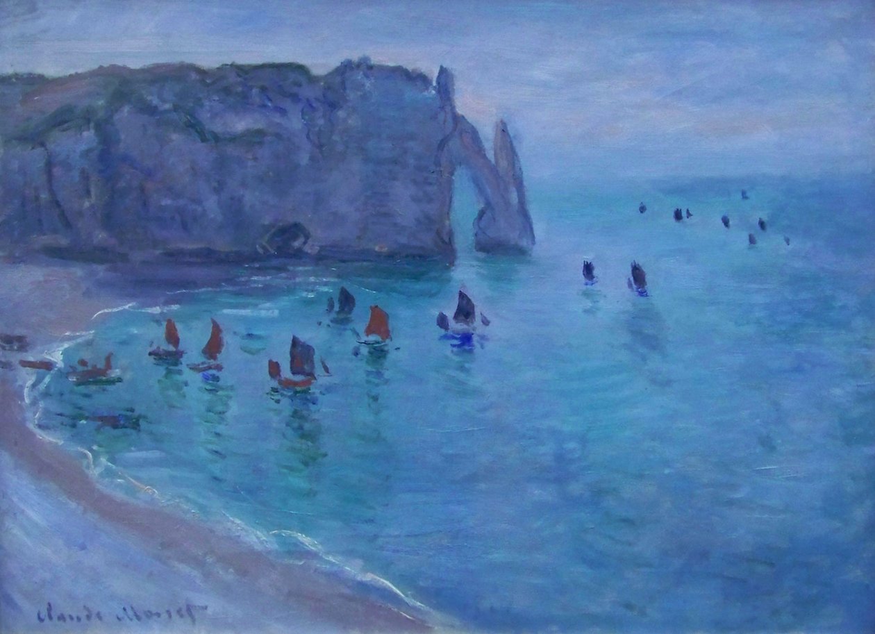Étretat, Porte dAval od Claude Monet