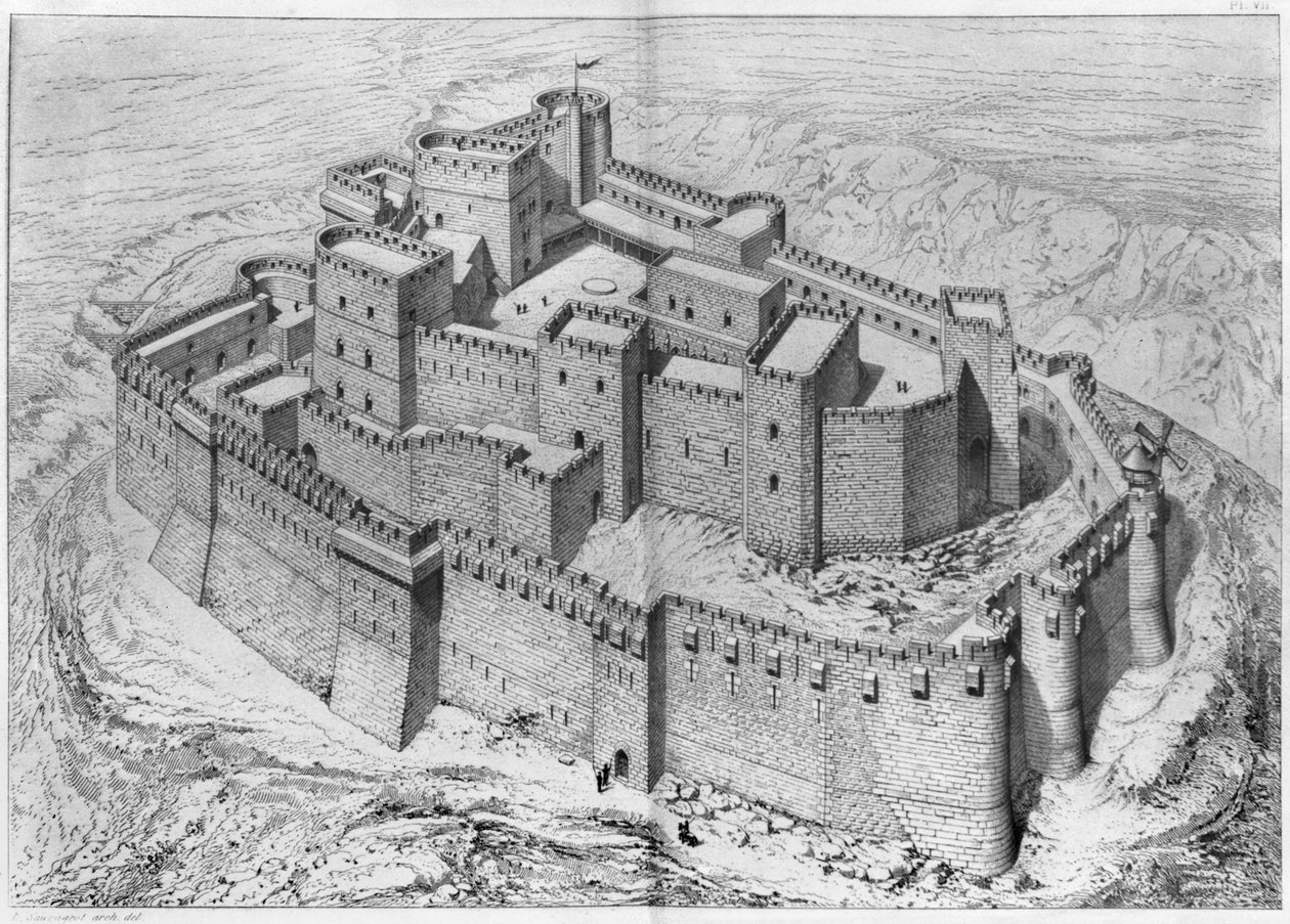 Krak des Chevaliers, rekonstrukce od Claude Sauvageot
